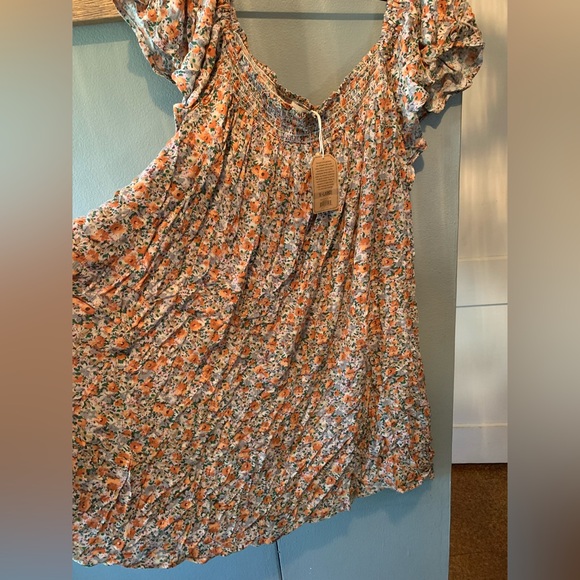 Natural Life NWT Flutter Sleeve Flowy Floral Dress XL - Picture 2 of 5